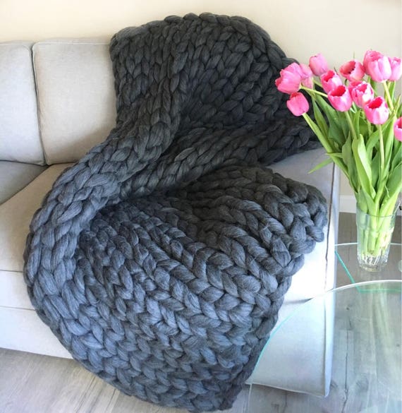 Arm Knitted Blanket Super Chunky Weighted Blanket Wool Roving Hand Knitting Giant Throw Queen Twin Size Nude Pink Blush Gray Massive Throw Arm Knitted Blanket Super Chunky Weighted Blanket Wool Roving Hand Knitting Giant Throw Queen Twin Size Nude Pink Blush Gray Massive Throw