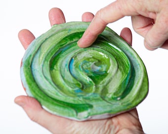 Ceramic Finger Labyrinth - Gaia Green