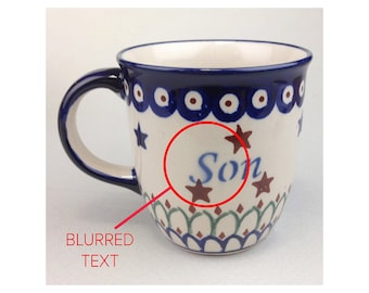 Cerámica polaca 12oz camiseta o taza de café - SYN, SON