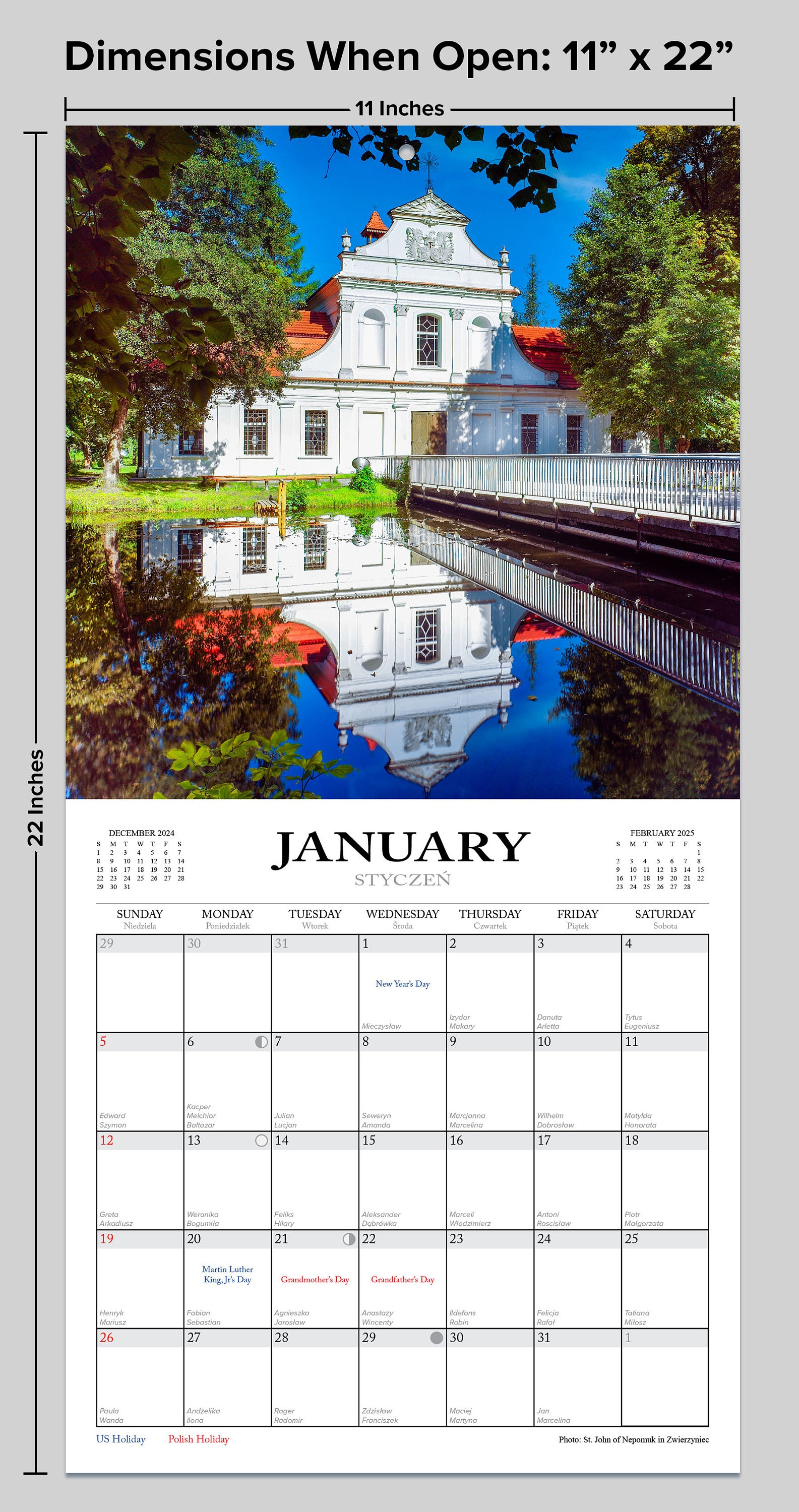 2025 Calendar - Churches of Poland - Etsy UK
