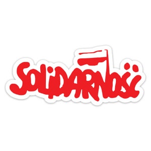Solidarnosc Vinyl Sticker - Waterproof Decal for Laptops, Water Bottles, Automobiles, Skateboards and More - Polish for Solidarity