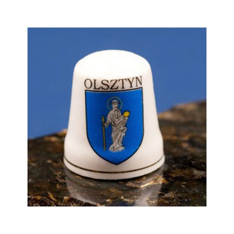 Ceramic Thimble Olsztyn City Crest