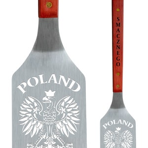 Laser cut Polish Eagle Wooden Spatula 18.5 inches-Stainless Steel