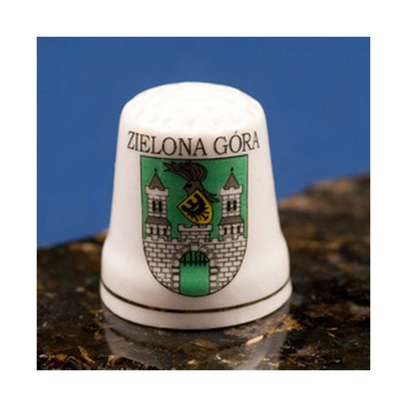 Ceramic Thimble Zielona Gora City Crest