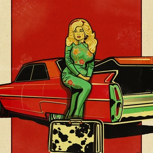 Dolly Parton Country & Western Carte à collectionner Americana Artprint