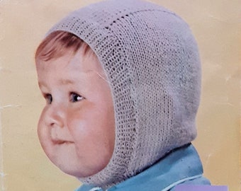 PDF Pattern Balaclava Knitted Hat for Children Up to 18 Months, Baby Girl Boy Hat PDF Knitting Pattern Kids Balaclava Hat Digital Pattern