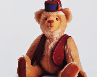 Teddy Bear Sewing PDF Pattern Tutorial Traditional Teddy Plush Bear 35 cm / 14 in Stuffed Toy Vintage Sewing Pattern Instant Download