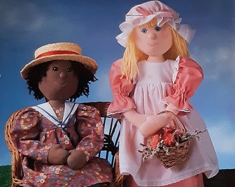 22 inch / 56 cm Doll PDF Sewing Pattern Vintage Cloth Primitive Rag Doll Sewing Digital Pattern