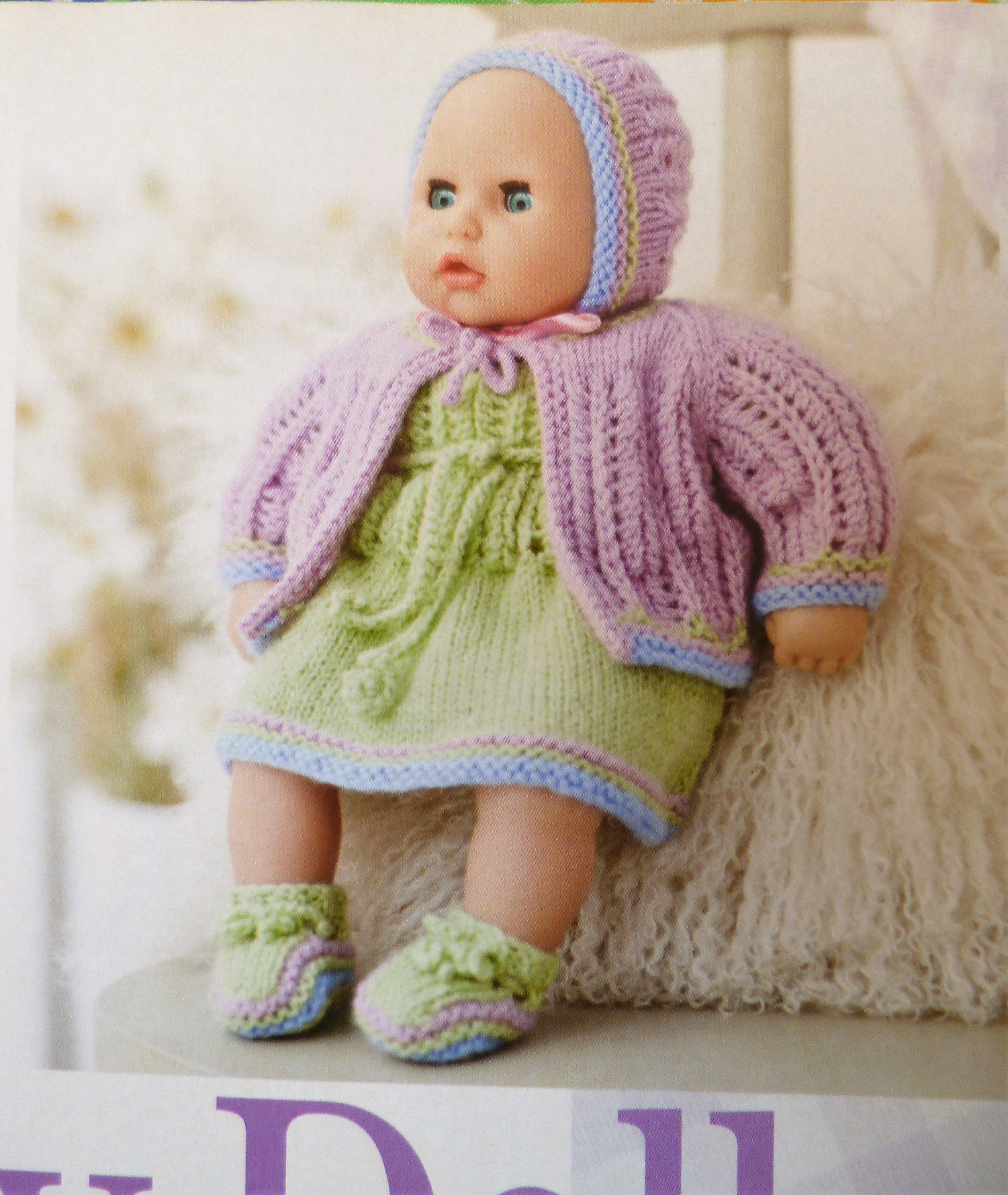 knitted baby doll clothes