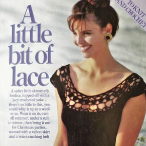 Strickanleitung, Häkelanleitung, Damen Lace Top zum Stricken und Häkeln, Sommerkleidung, Vintage, Sofort-Download PDF, PDF