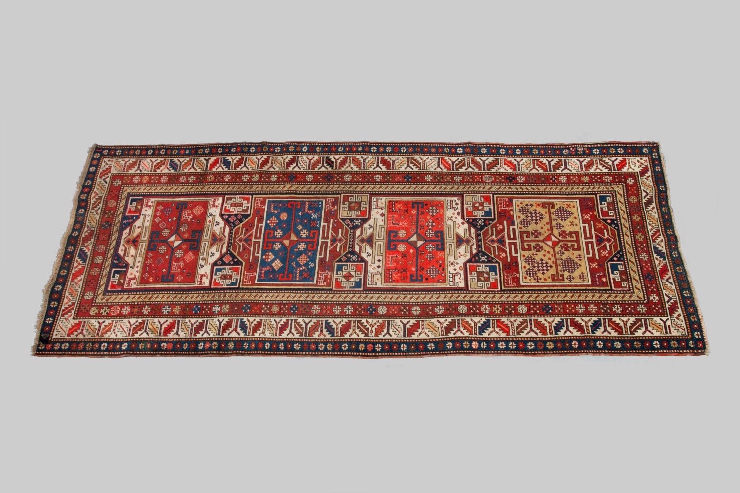 Noués à La Main Antique Kazak Chemin 283x106cm