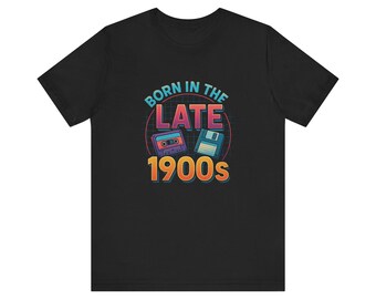 Funny 90s Retro T-Shirt | Cassette & Floppy Disk Graphic
