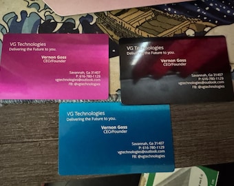 Custom Laser Engraved Business Cards!!
