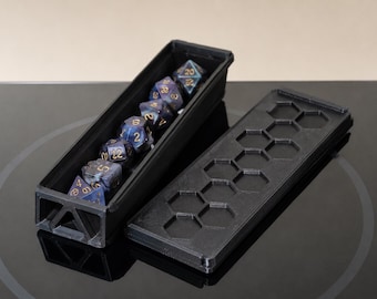 3D Printed Dice Storage Box | Honeycomb Dice Holder | Tabletop Gaming Accessory | RPG Dice Organizer | Gamer Gift