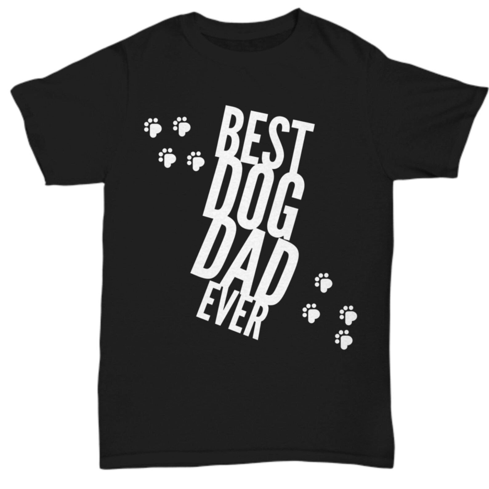 Best Dog Dad Ever Paws Black T Shirt Dog Dad Shirt Dad Gift Etsy