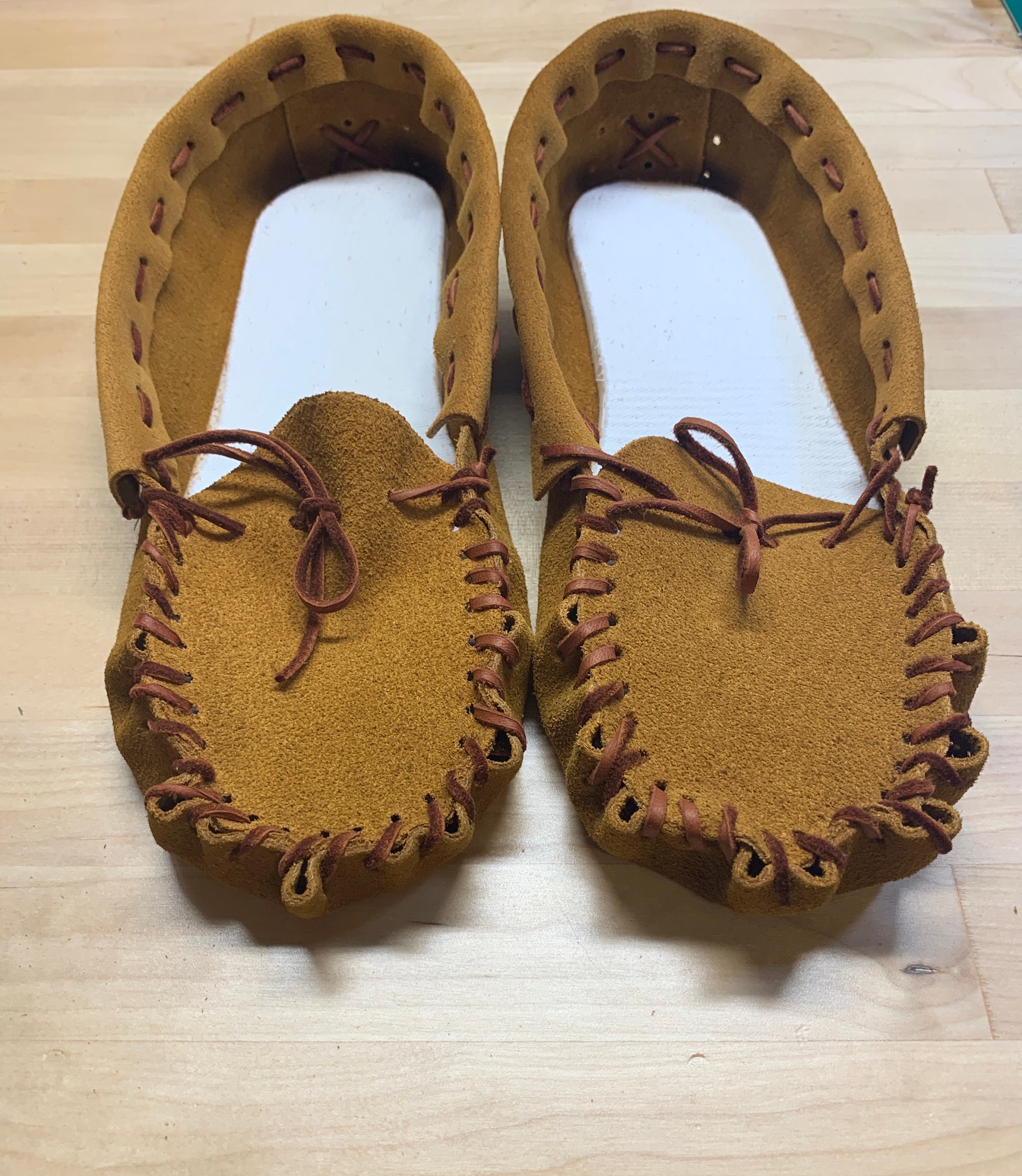 handmade deerskin moccasins