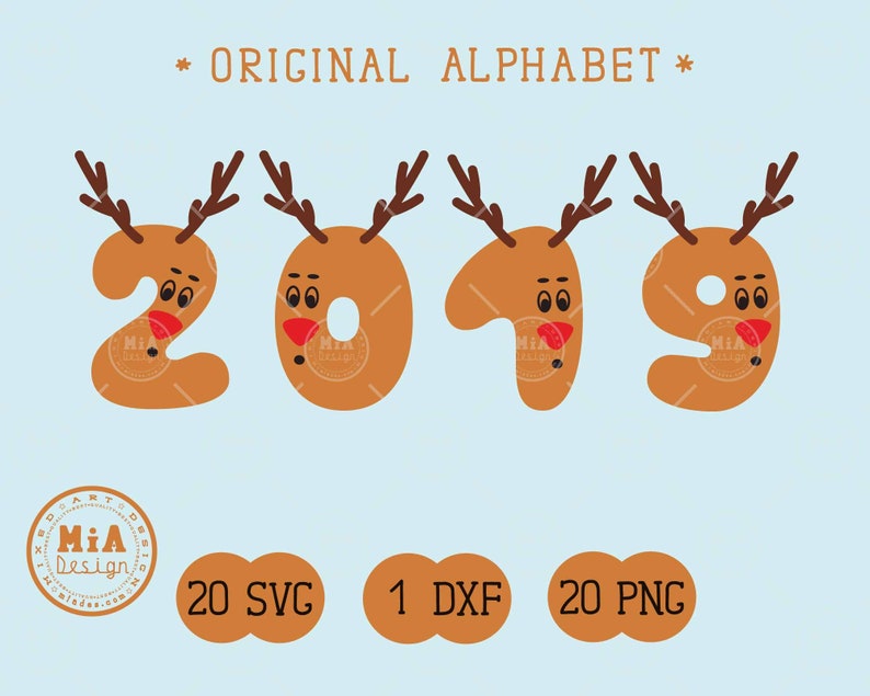 Download Deer alphabet Svg Dxf Png. Cute animal letters and numbers ...