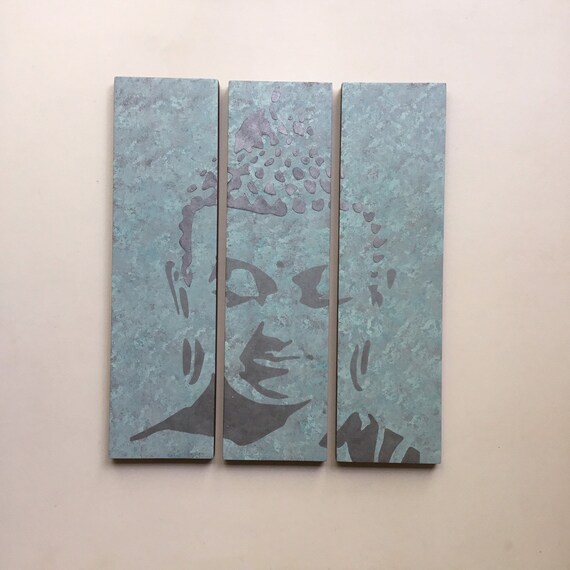 Buddha Wall Art In Duck Egg Blue Aqua And Silver Meditation Room Wood Wall Hanging Indian Home Decor