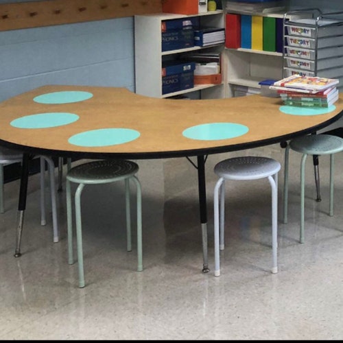 Dry Erase Table Shapes Dots Hexagon Circle Square Desk School Etsy