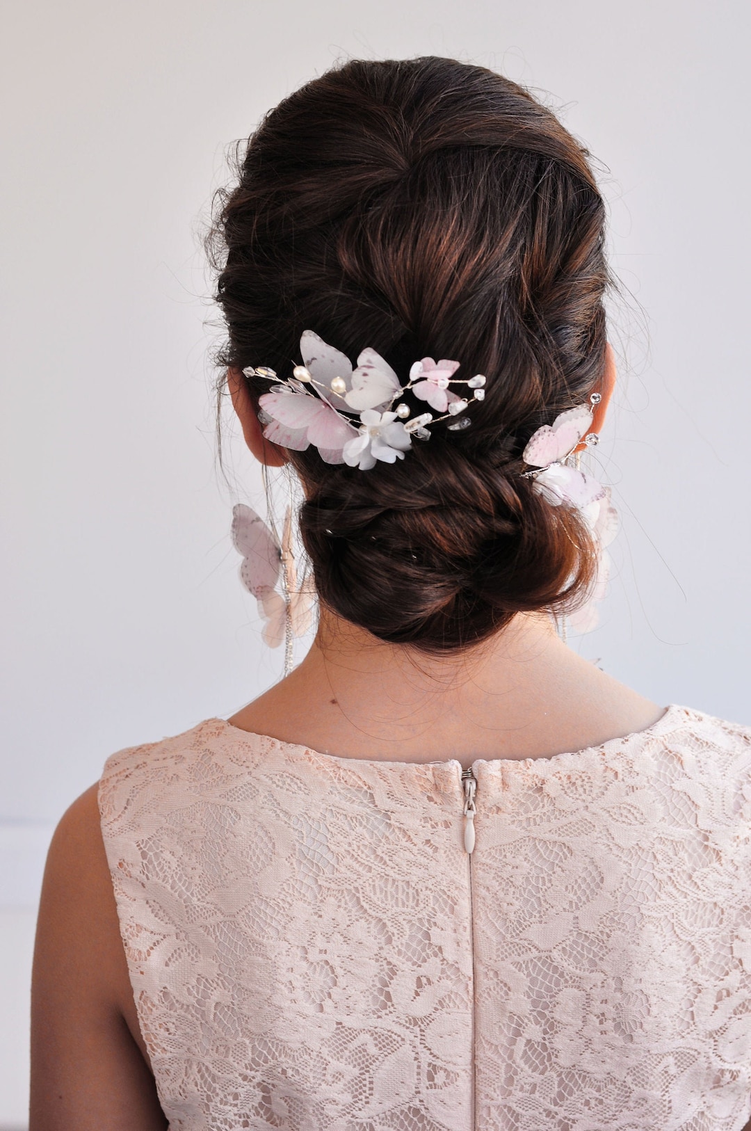 Épingles à Cheveux Mariage Simsly - Fleur Et Perles, Alliage Argenté - Accessoire Coiffure Élégant Pour Mariée