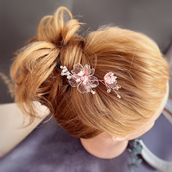 Saffron Glow Floral Comb Clip main image 1