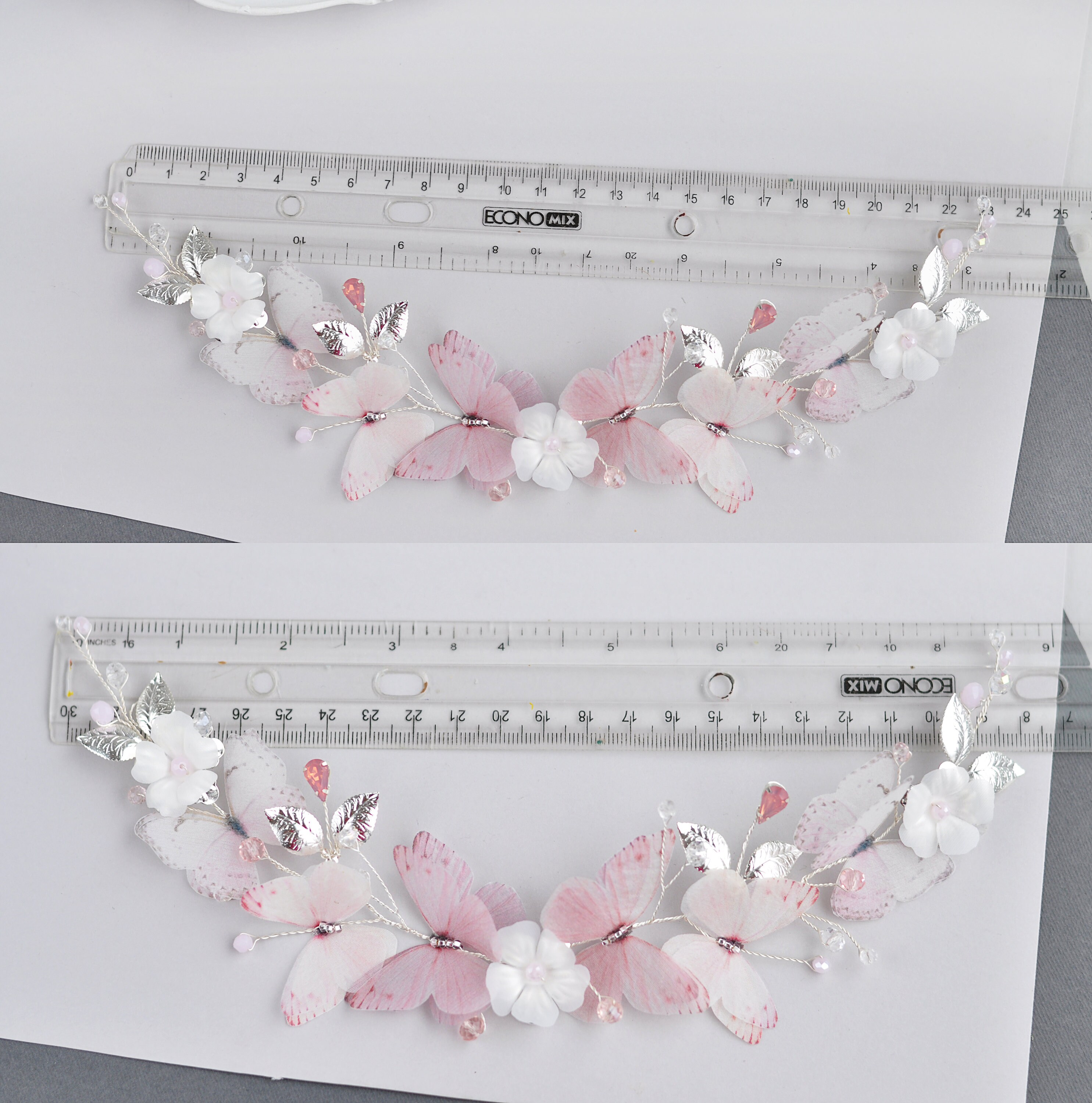 Blush pink hair accessories Blush butterfly pink hair piece Etsy