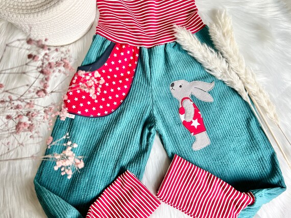 Cordhose petrol Breitcord Hase Paul Pumphose