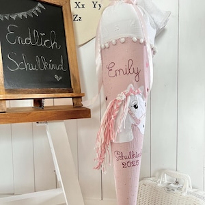 Pferd Pony Lulu Musselin Boho Schultüte weiss