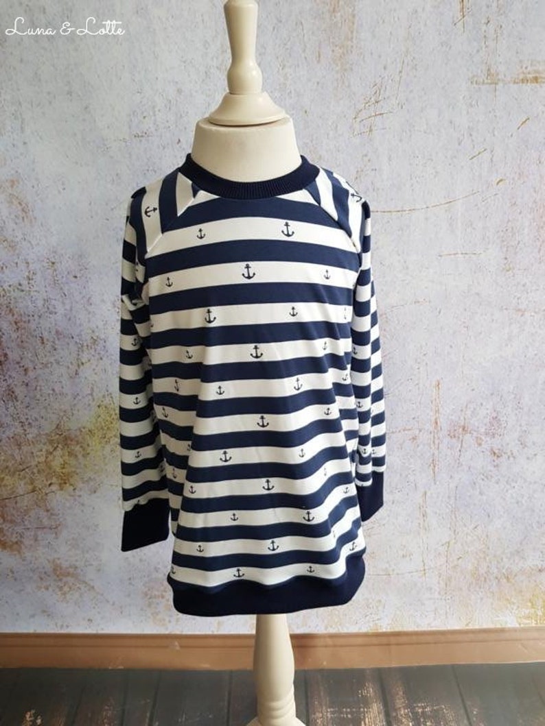 Ahoi Anchor Raglan Camisa azul blanco Talla 50 134 imagen 9