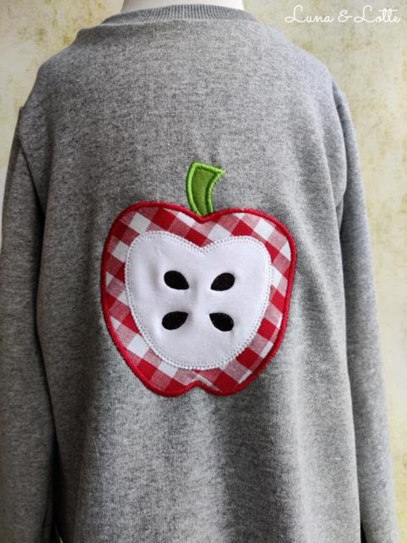 Apple Shirt Sweat grey winter sweater apple size 80-140