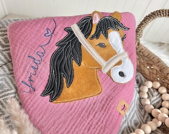 Muslin horse cloth neckerchief old pink