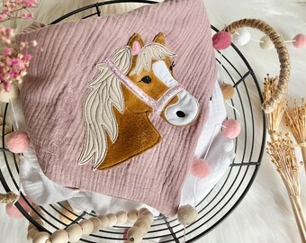 Pony horse pink neckerchief muslin