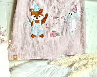 Maus & Fuchs Musselin Summer Skirt Birthday delicate dusky pink for girls Size 86 - 146