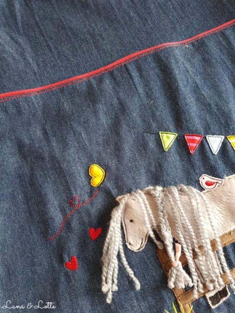 Latzkleid Horse Molly Denim Dress Horse Dress Pennant Size 50-146