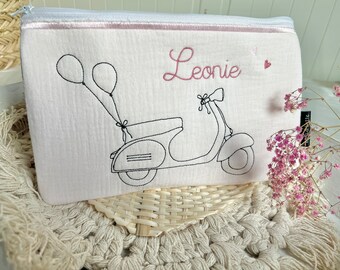 Price from 29.80 euros Roller cosmetic bag made of muslin of your choice