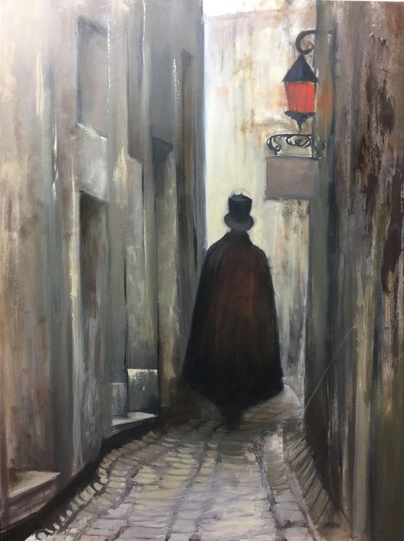 Jack the Ripper Oil Painting Etsy