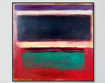 Mark Rothko Style Paintings On Canvas Modern Minimalism Abstract Art Modern Expressionism Oil Painting Urban Style Art for Decor 28"x28"