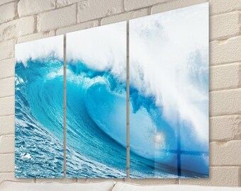 With the Sea Wall Art Panel Multi Earth Set of Two 