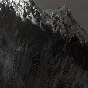 Bergspitzen Natürliche Landschaft Skyline Schönheit Grau Gebirge Natur Schönheit Leinwand Gemälde Acryl Benutzerdefinierte Malerei 17,7x29,5 Bild 6