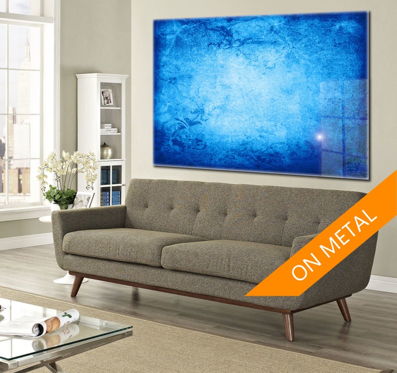 Blue Abstract Art Metal decor art Metal wall art Abstract art | Etsy