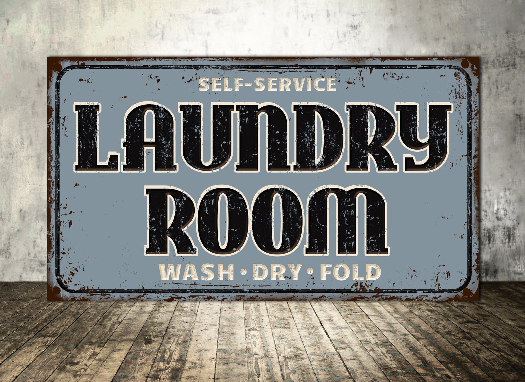 Large Metal Print Laundry Wall Sign Laundry Sign Sign Metal  Etsy