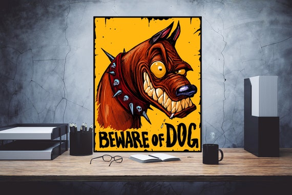 etsy beware of dog sign