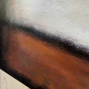 Peintures abstraites originales de style Mark Rothko sur toile, oeuvres d'art modernes dans des couleurs beige et marron, décoration murale texturée de style urbain, 61 x 61 cm image 6