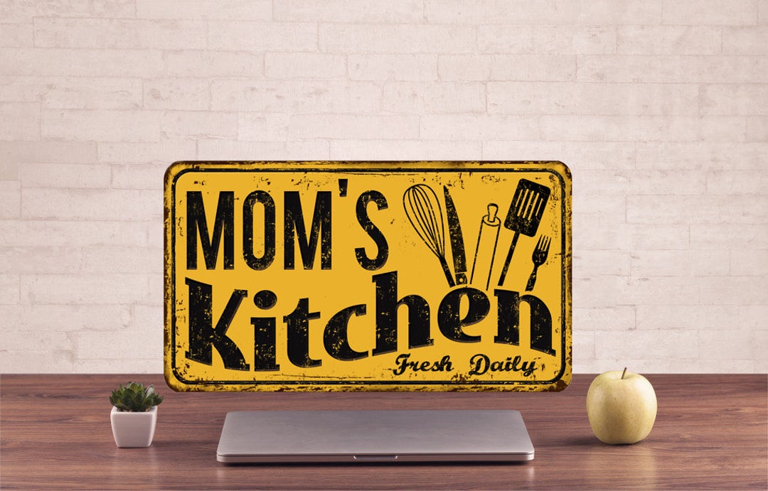 Mom's Kitchen Metal Wall Art Mom's Kitchen Metal Signs Etsy