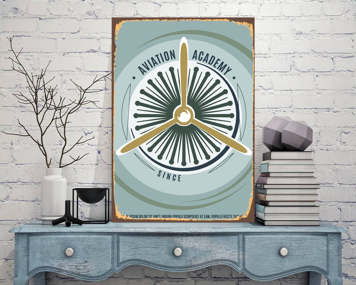 Aviation sign Propeller sign Aviation metal sign Propeller Etsy