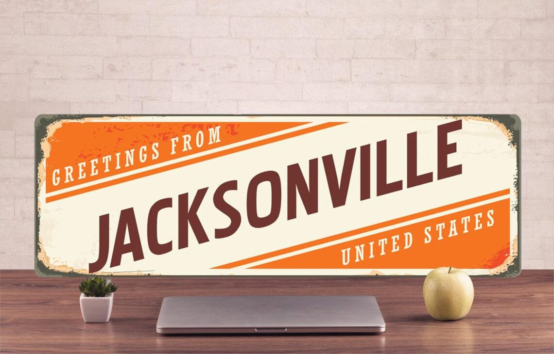 Jacksonville Personalized Metal Sign Jacksonville Florida Sign Etsy