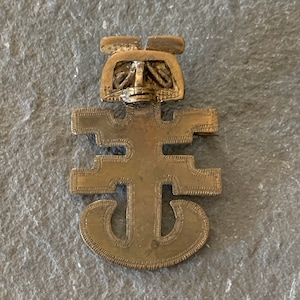 Vintage Brass Inca Totem Pin