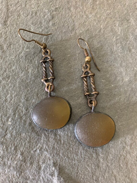 frosted glass earrings Gem