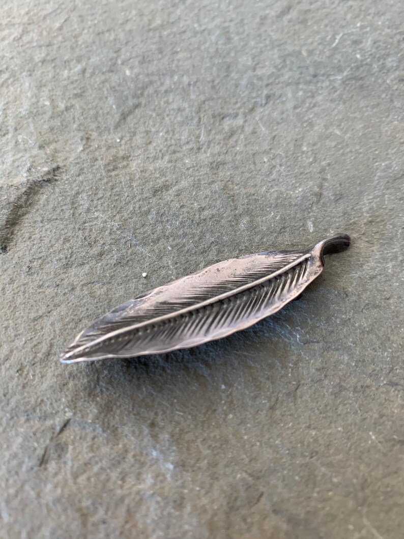 Sterling Silver Stuart Nye Leaf or Feather Brooch Pin