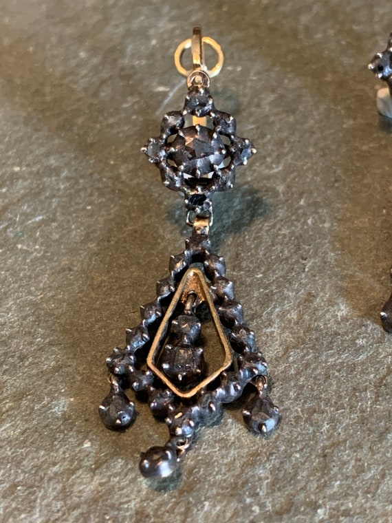 Georgian Diamond Chandelier Earrings - image 6